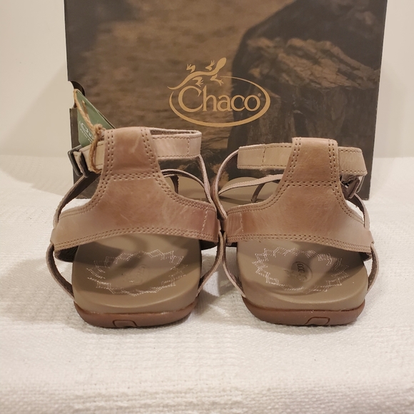 ποΈ CHACO LEATHER SANDALS CRISS-CROSS ANKLE STRAPS - Picture 5 of 6